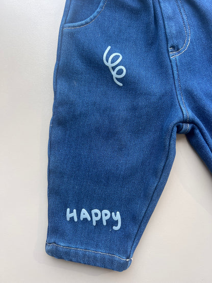 Dark Blue Denim Fur Inside