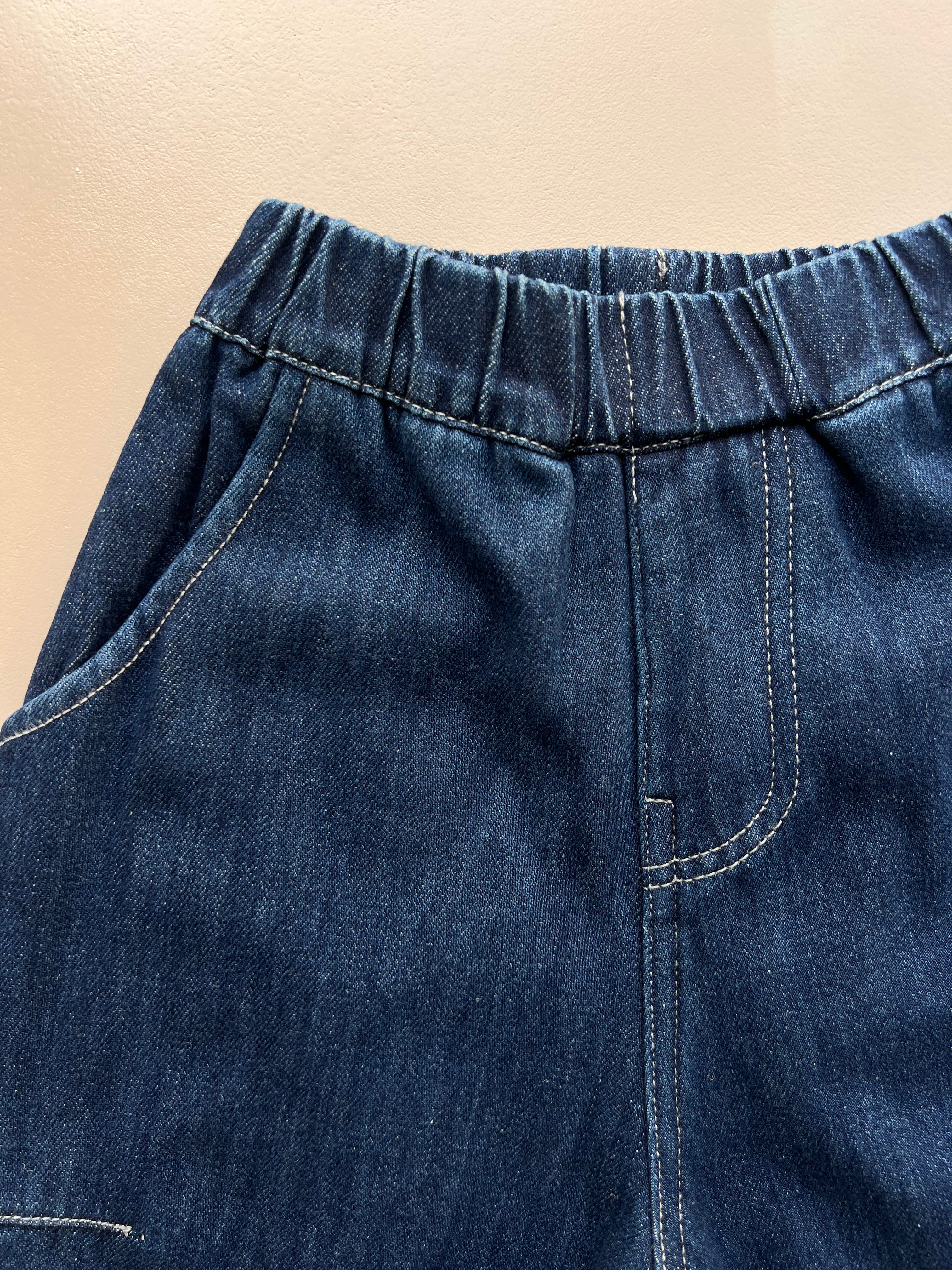 Dark Blue Denim Jeans Fur Inside