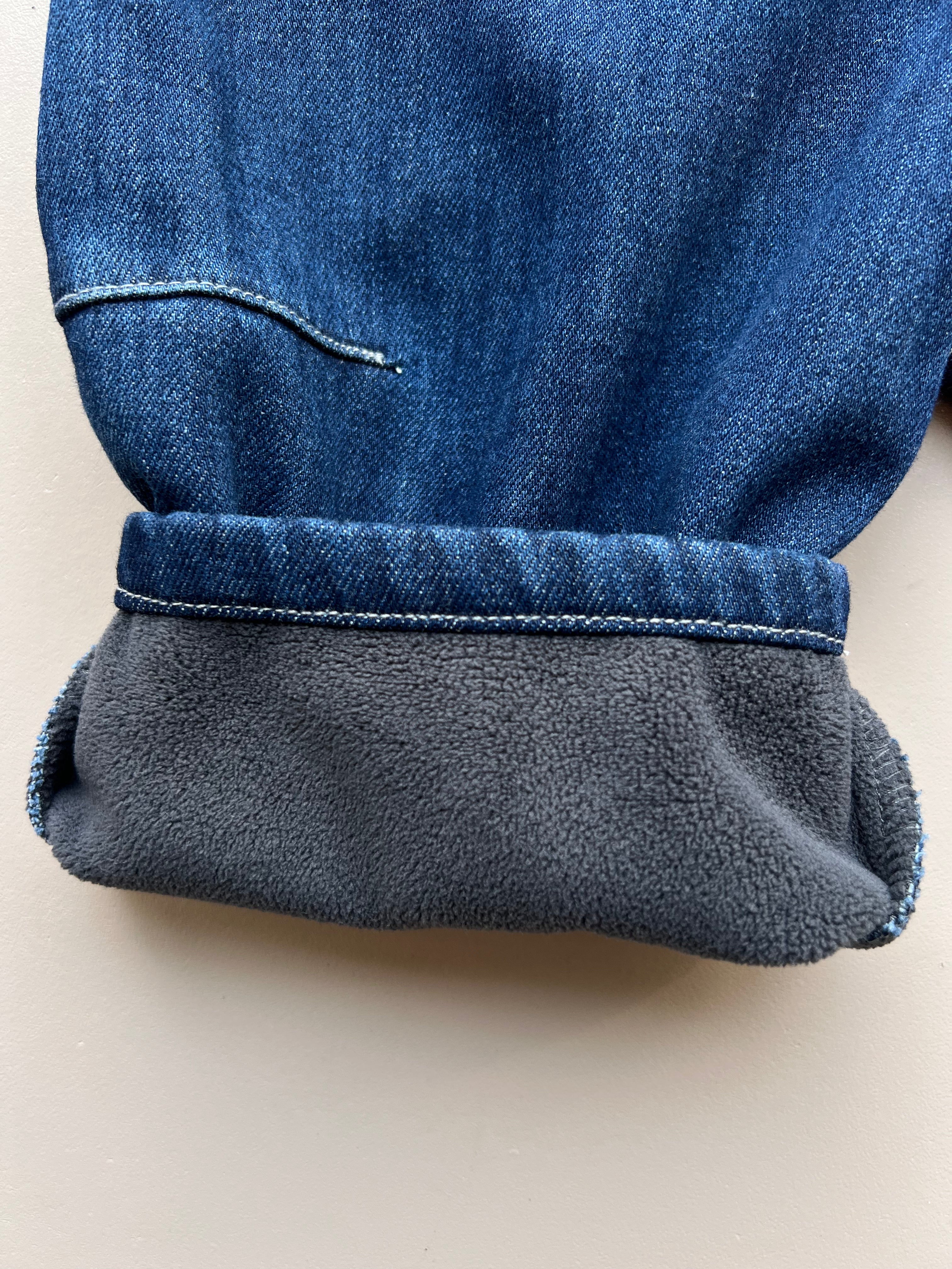 Dark Blue Denim Jeans Fur Inside