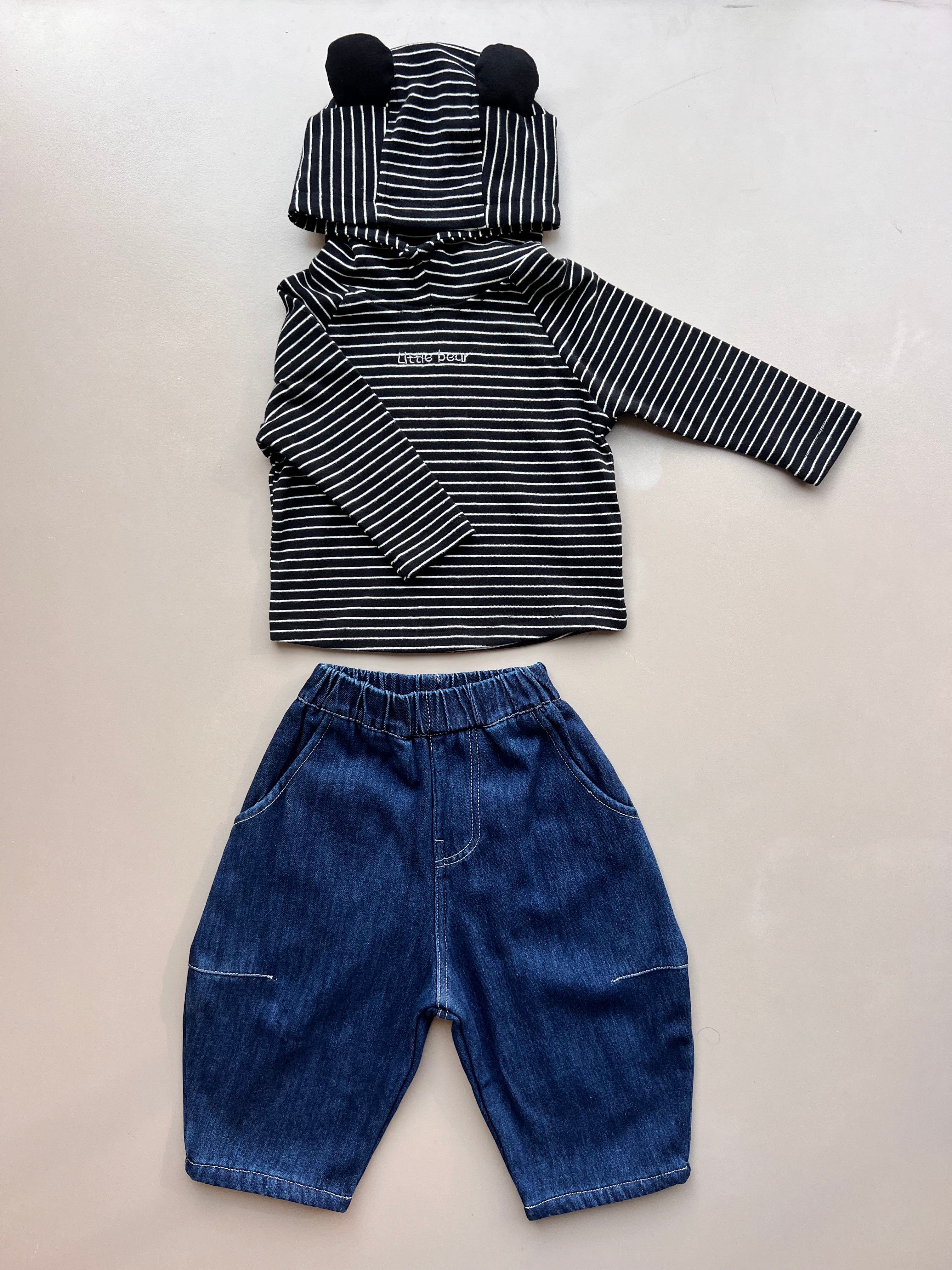 Dark Blue Denim Jeans Fur Inside