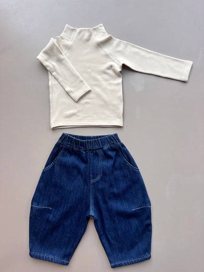 Dark Blue Denim Jeans Fur Inside