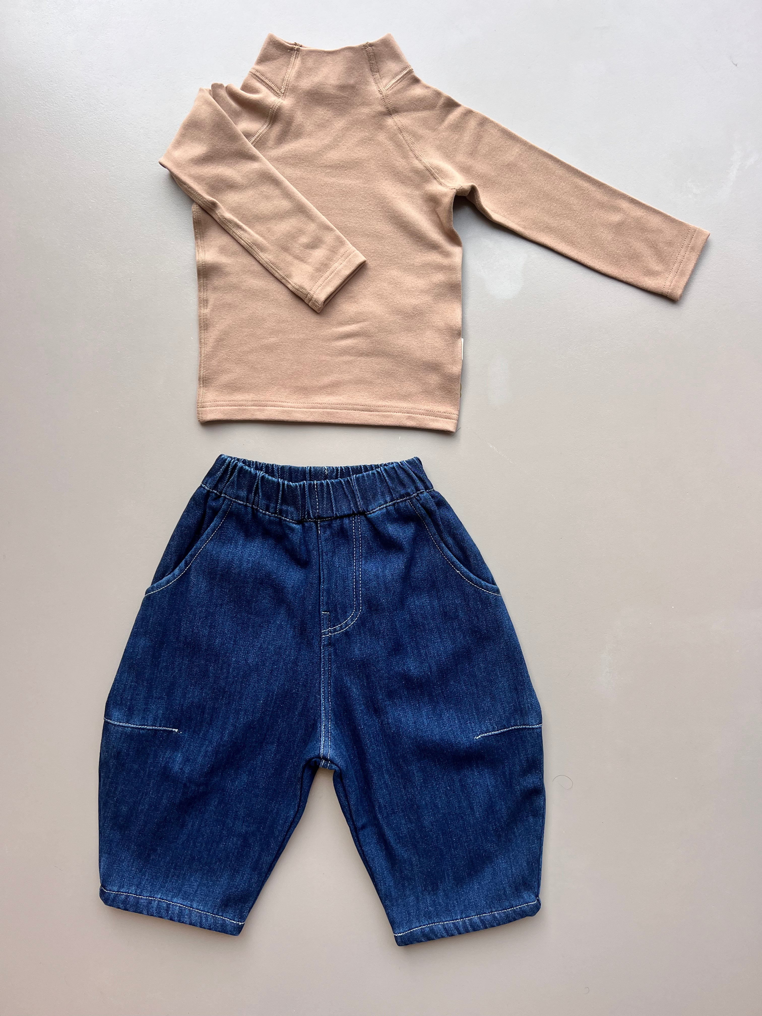 Dark Blue Denim Jeans Fur Inside