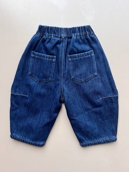 Dark Blue Denim Jeans Fur Inside