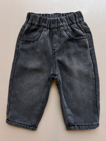 Gray Denim Jeans Fur Inside