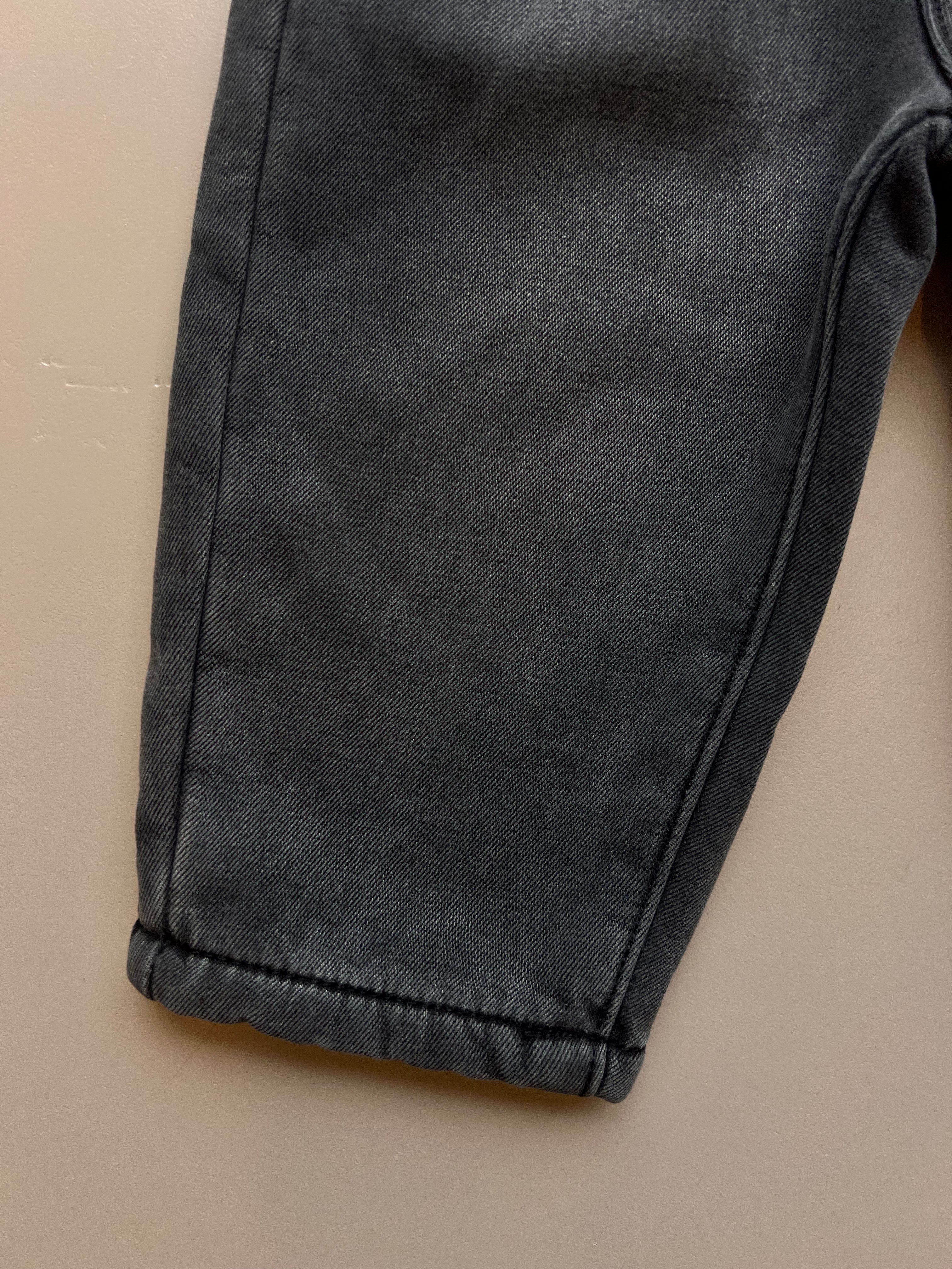 Gray Denim Jeans Fur Inside