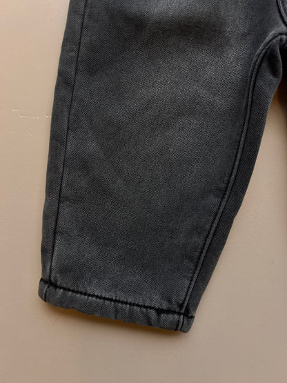 Gray Denim Jeans Fur Inside