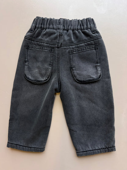 Gray Denim Jeans Fur Inside