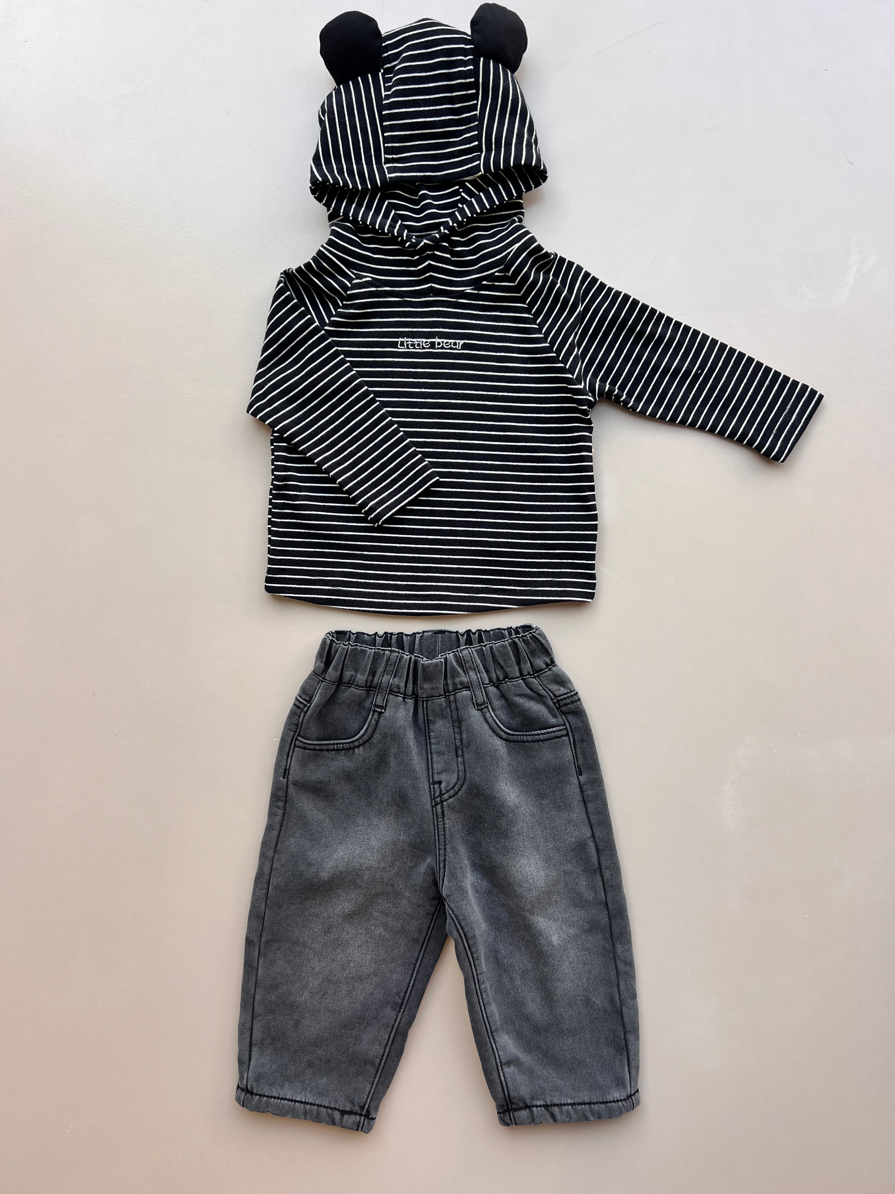 Gray Denim Jeans Fur Inside