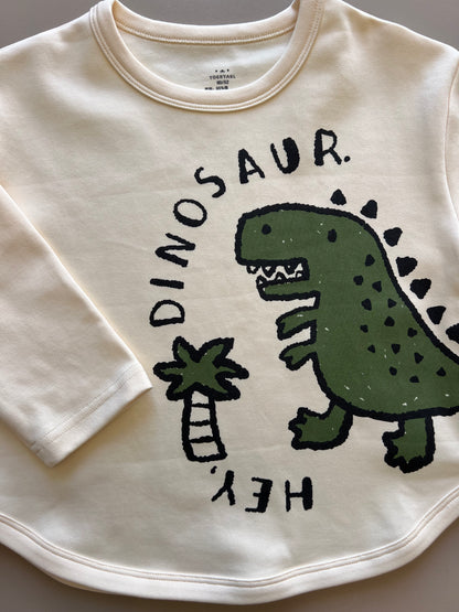 Beige Dino Sweatshirt
