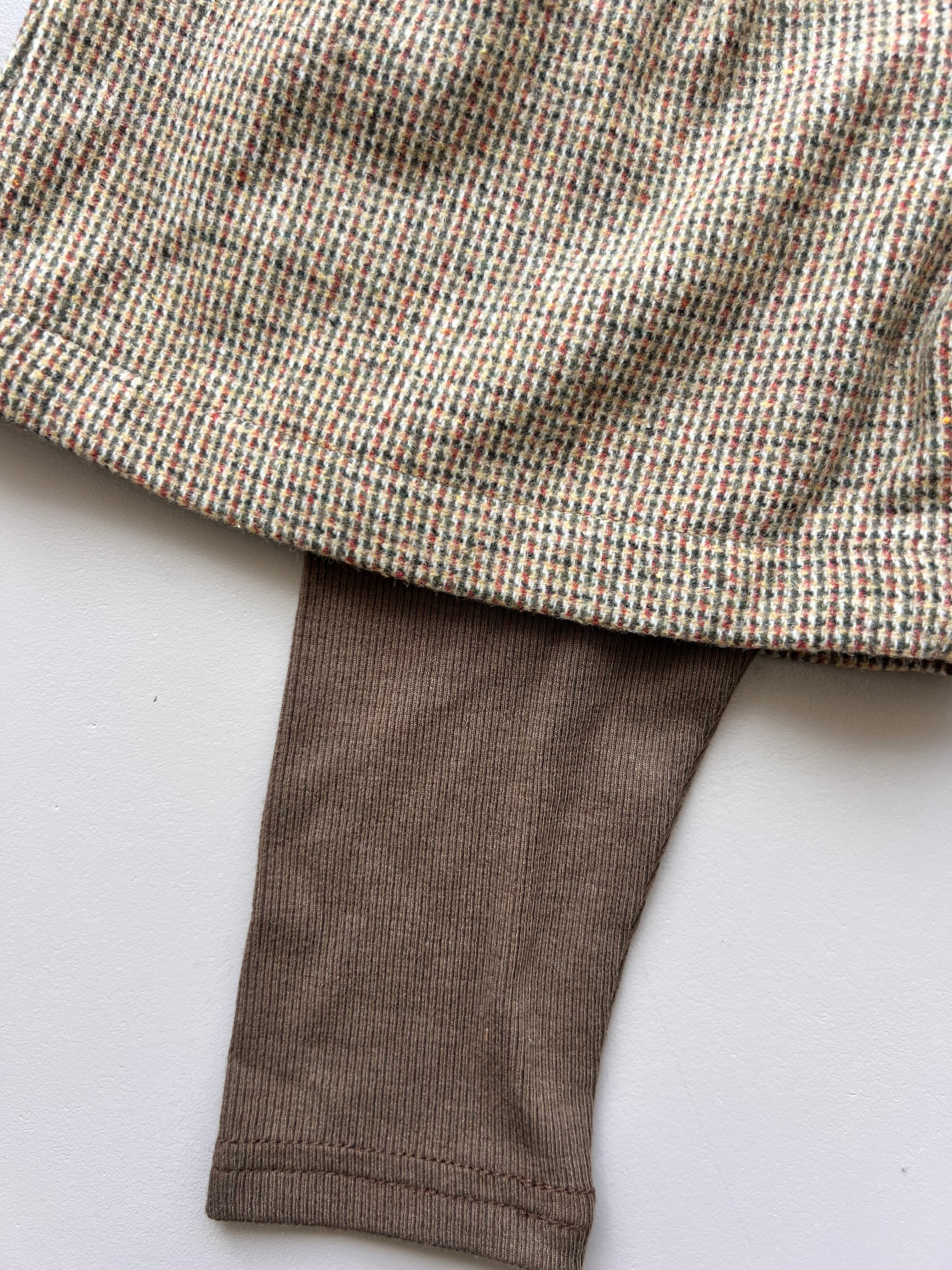 Green & Brown Skirt with Leggings