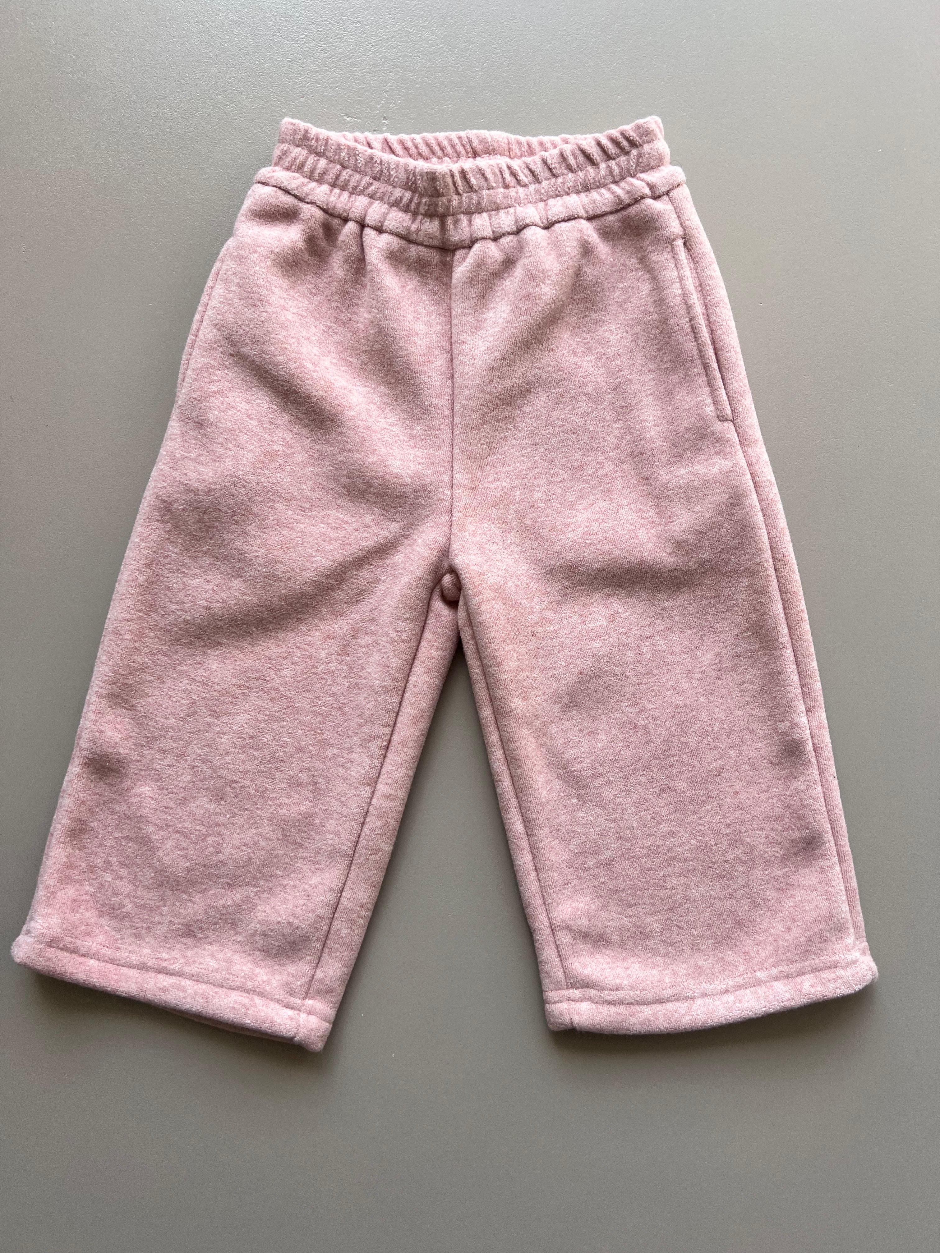 Pink Fleece Straight Pants