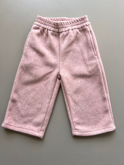 Pink Fleece Straight Pants