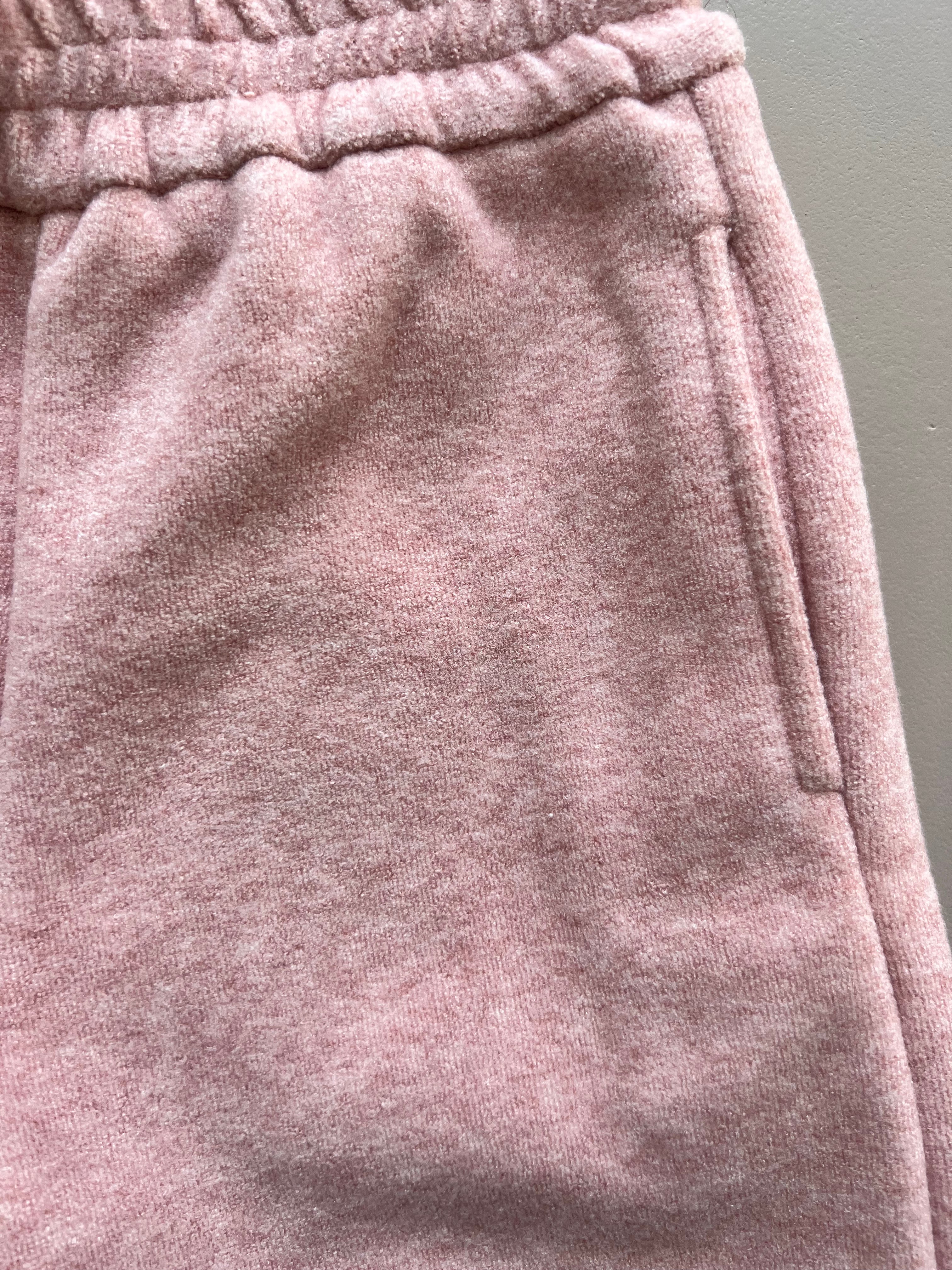 Pink Fleece Straight Pants