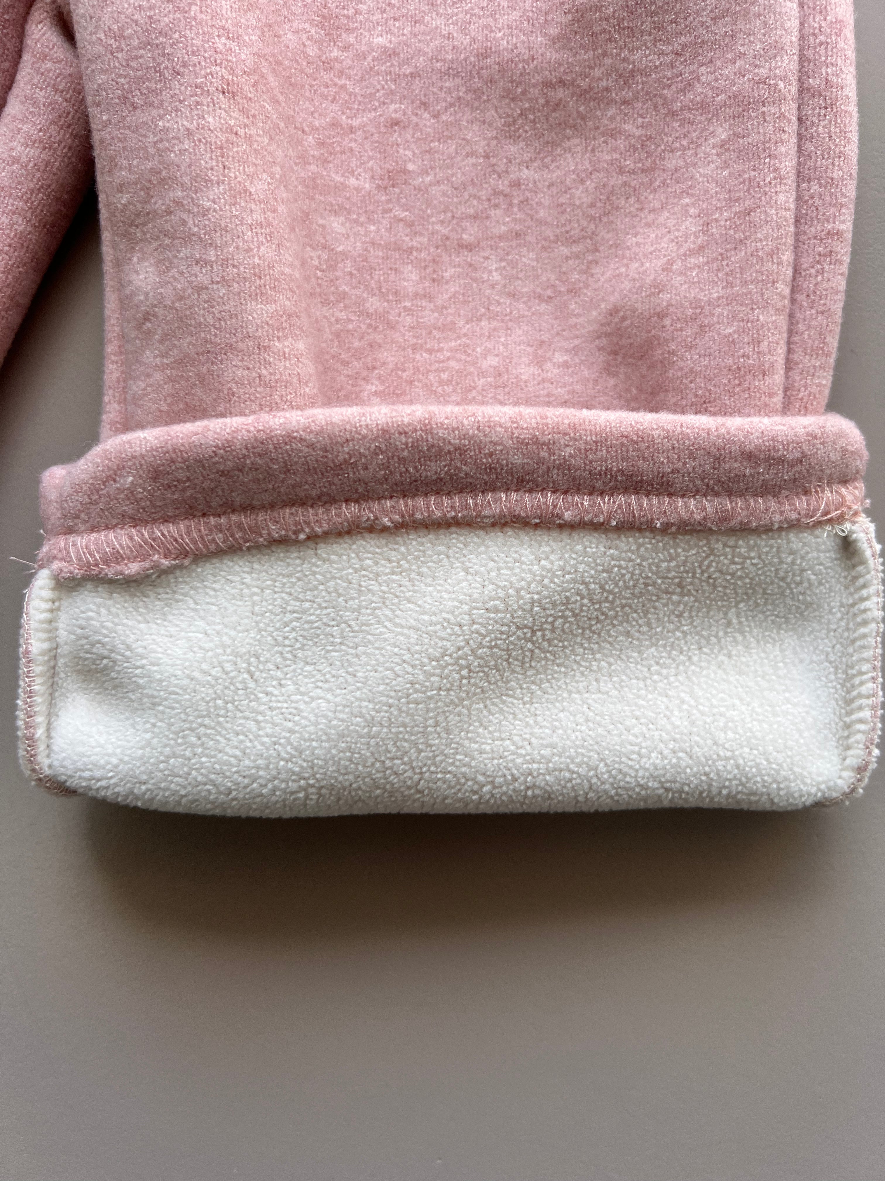 Pink Fleece Straight Pants