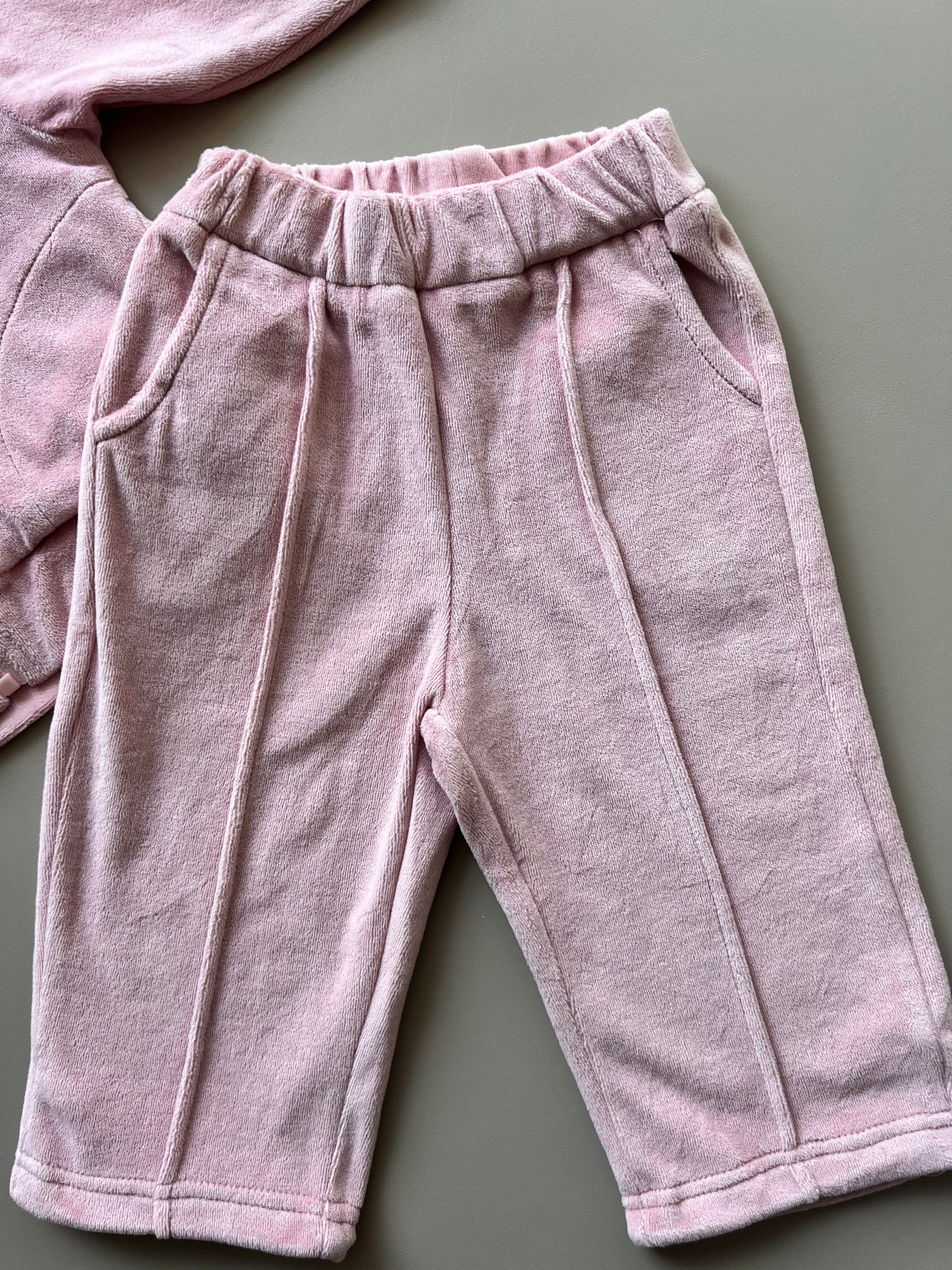 Pink Velvet Survetement 2 Pcs Set