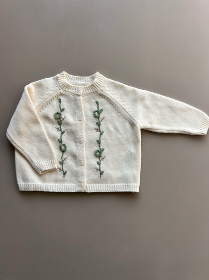 Beige Flower Sweater