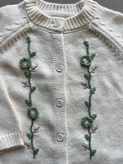 Beige Flower Sweater
