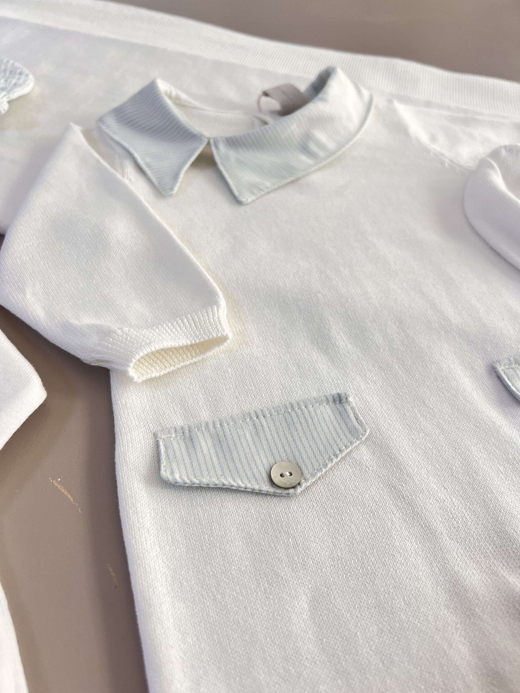 EAC Organic cotton Off- White Polo Hospital Set 5 Pcs