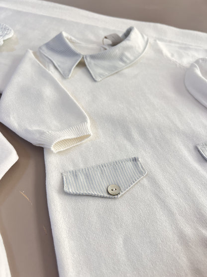 EAC Organic cotton Off- White Polo Hospital Set 5 Pcs