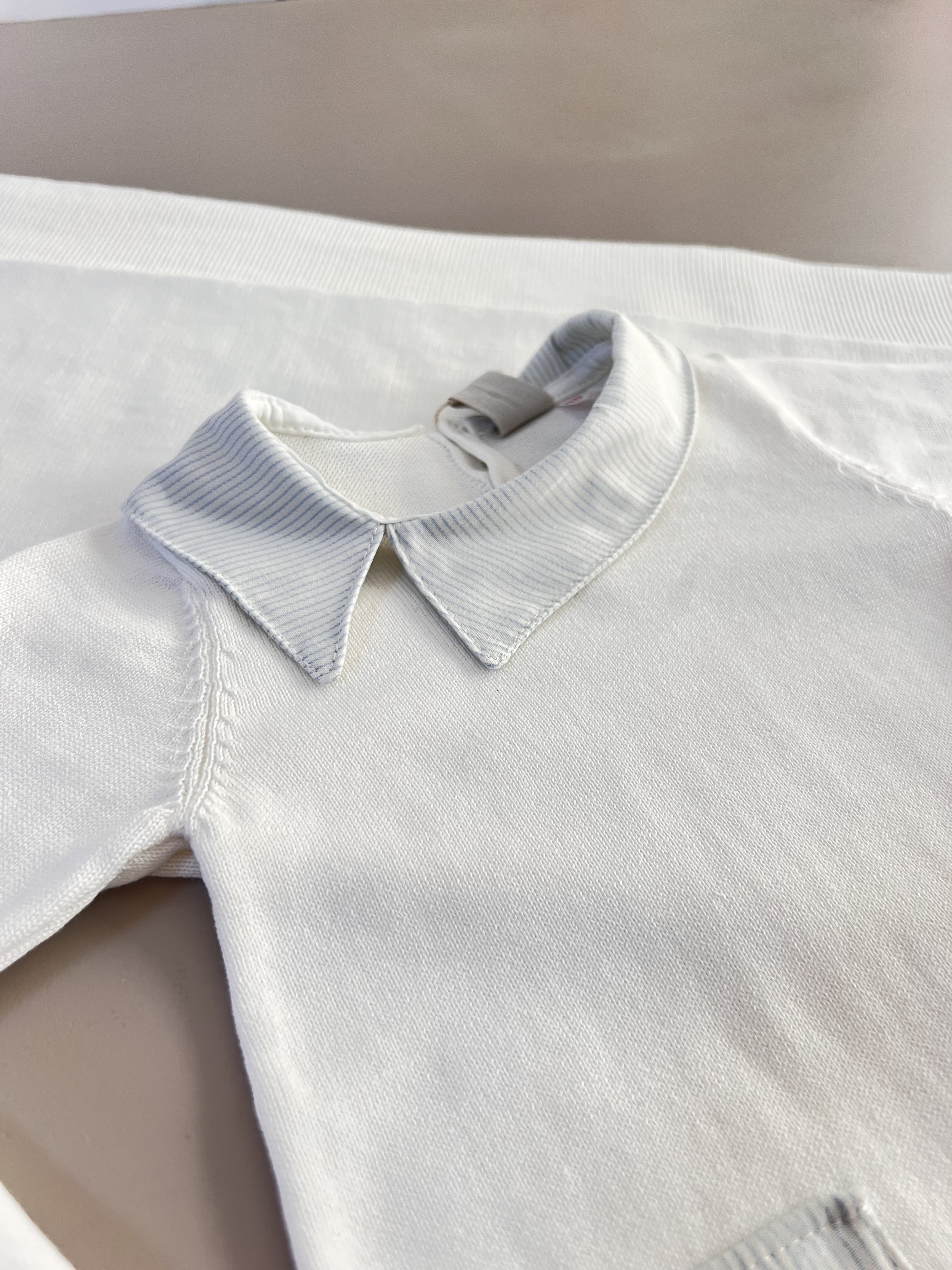 EAC Organic cotton Off- White Polo Hospital Set 5 Pcs