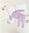 EAC Organic cotton Lila & white Hospital Set 6 Pcs