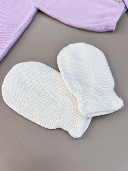 EAC Organic cotton Lila & white Hospital Set 6 Pcs