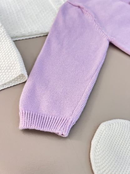 EAC Organic cotton Lila & white Hospital Set 6 Pcs