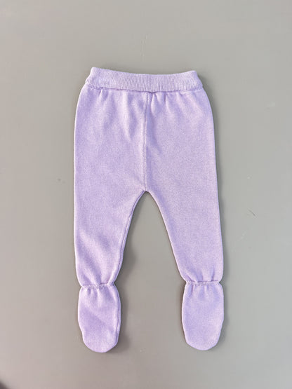 EAC Organic Cotton Lila Knitted footed set 2 Pcs