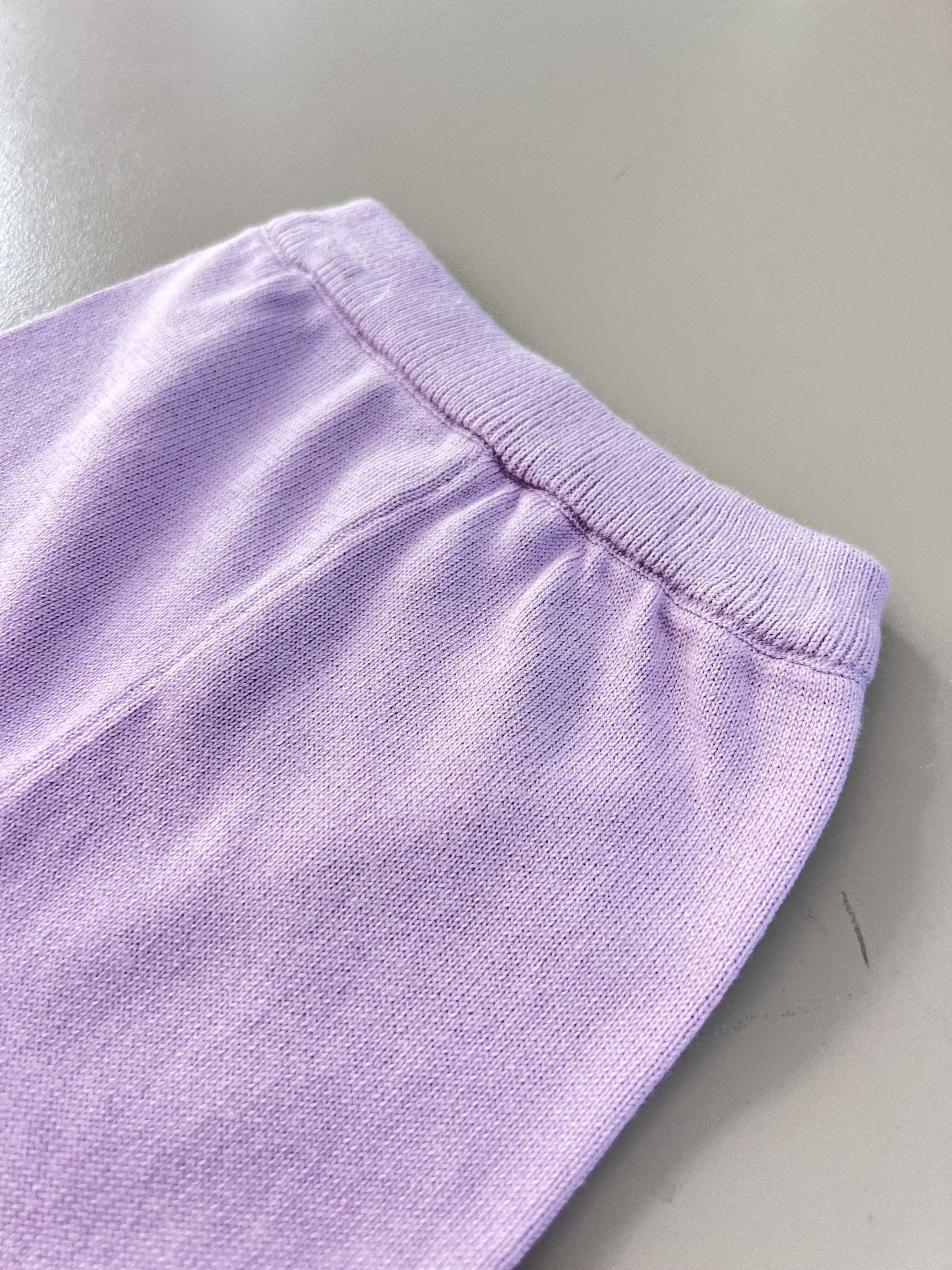 EAC Organic Cotton Lila Knitted footed set 2 Pcs