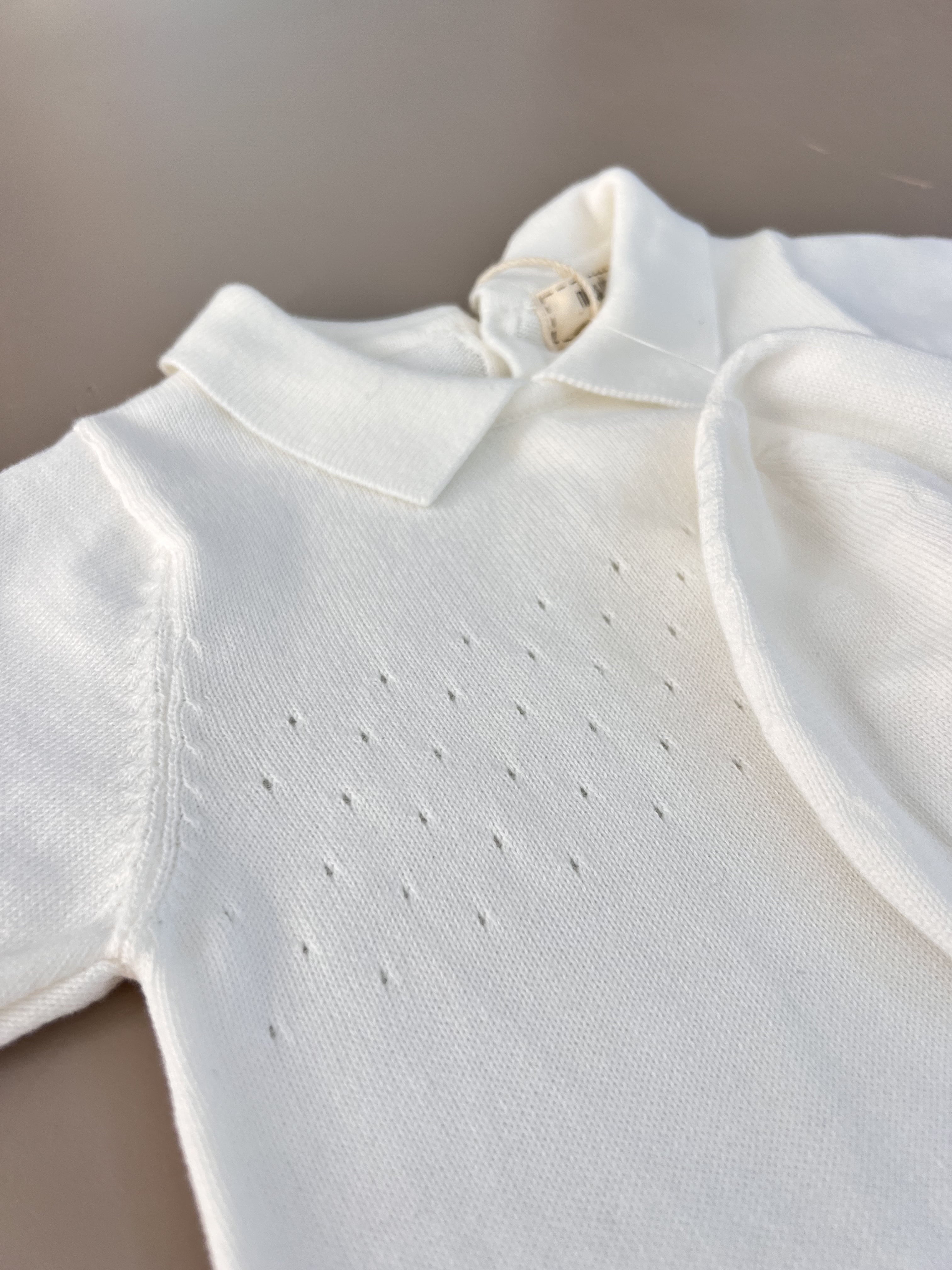 EAC Organic Cotton Off-White Knitted Overall With Hat