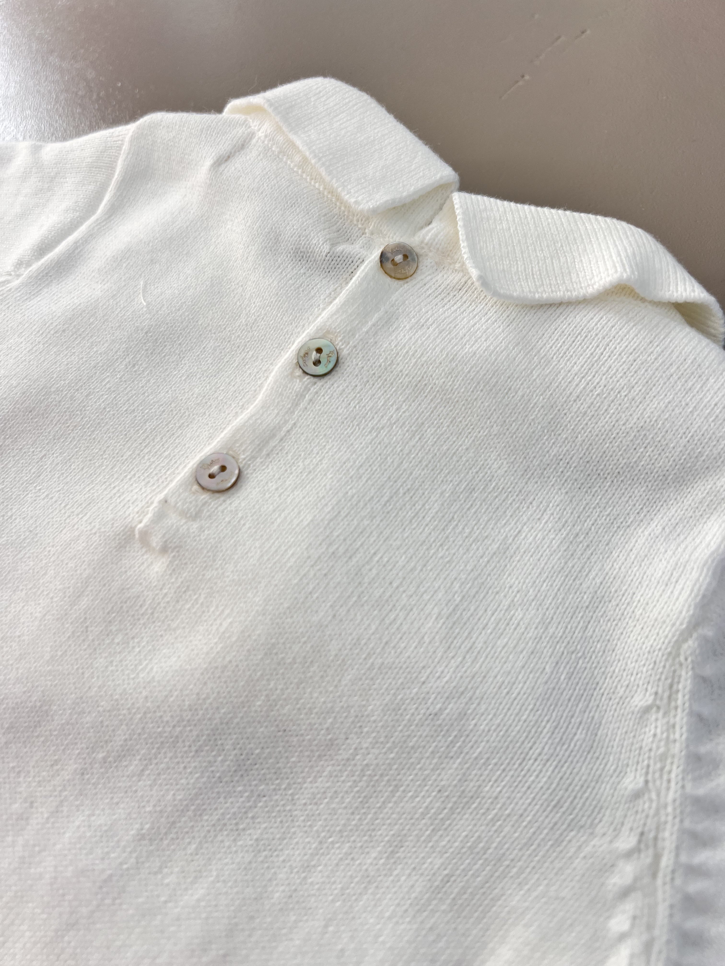 EAC Organic Cotton Off-White Knitted Overall With Hat