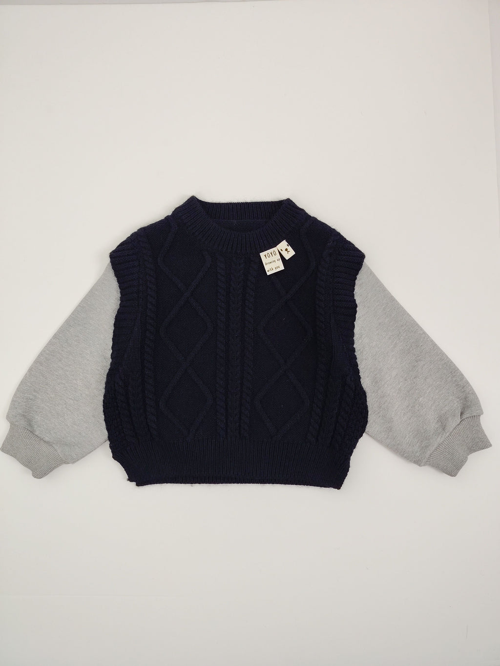 Black & Gray Oversize Sweater