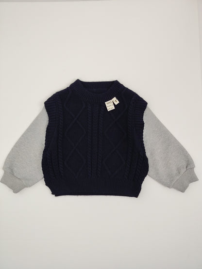 Black & Gray Oversize Sweater