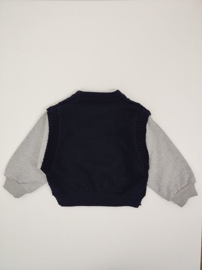 Black & Gray Oversize Sweater