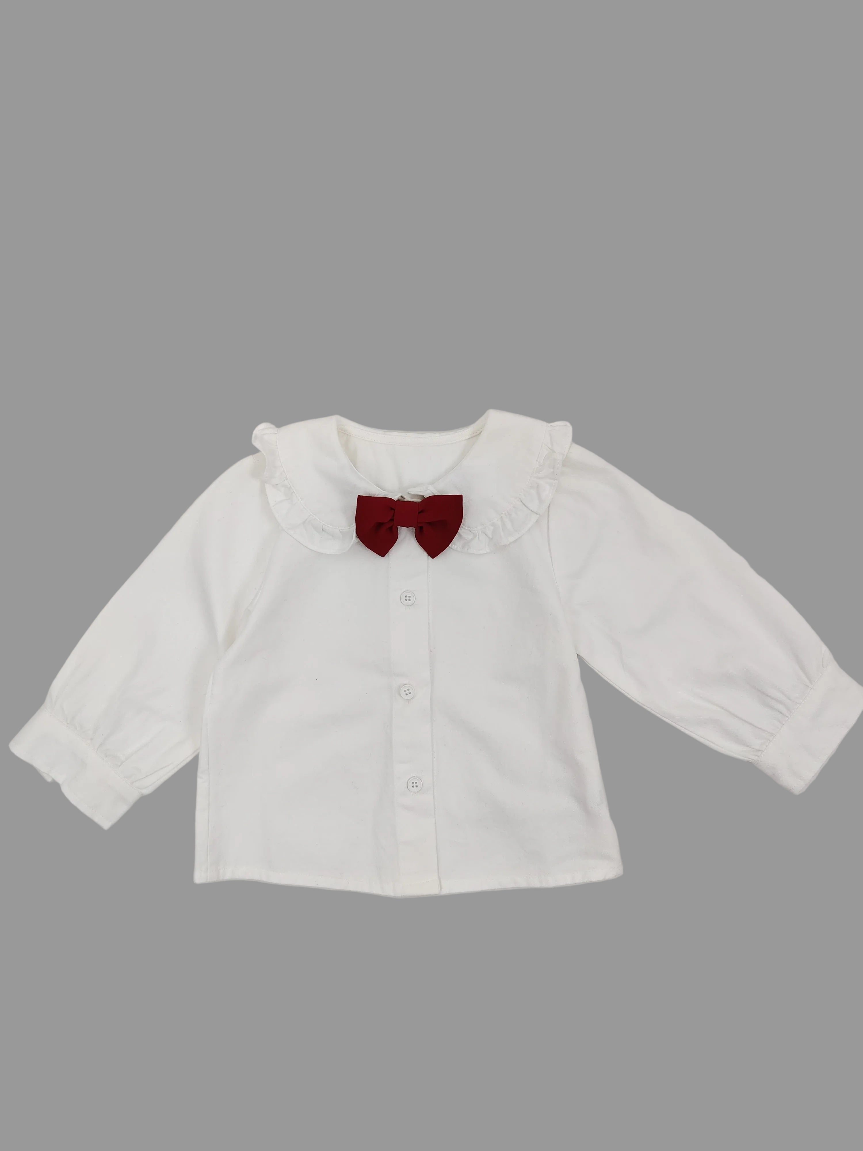 Red Noeud Papillon with Large Collar White Shirt
