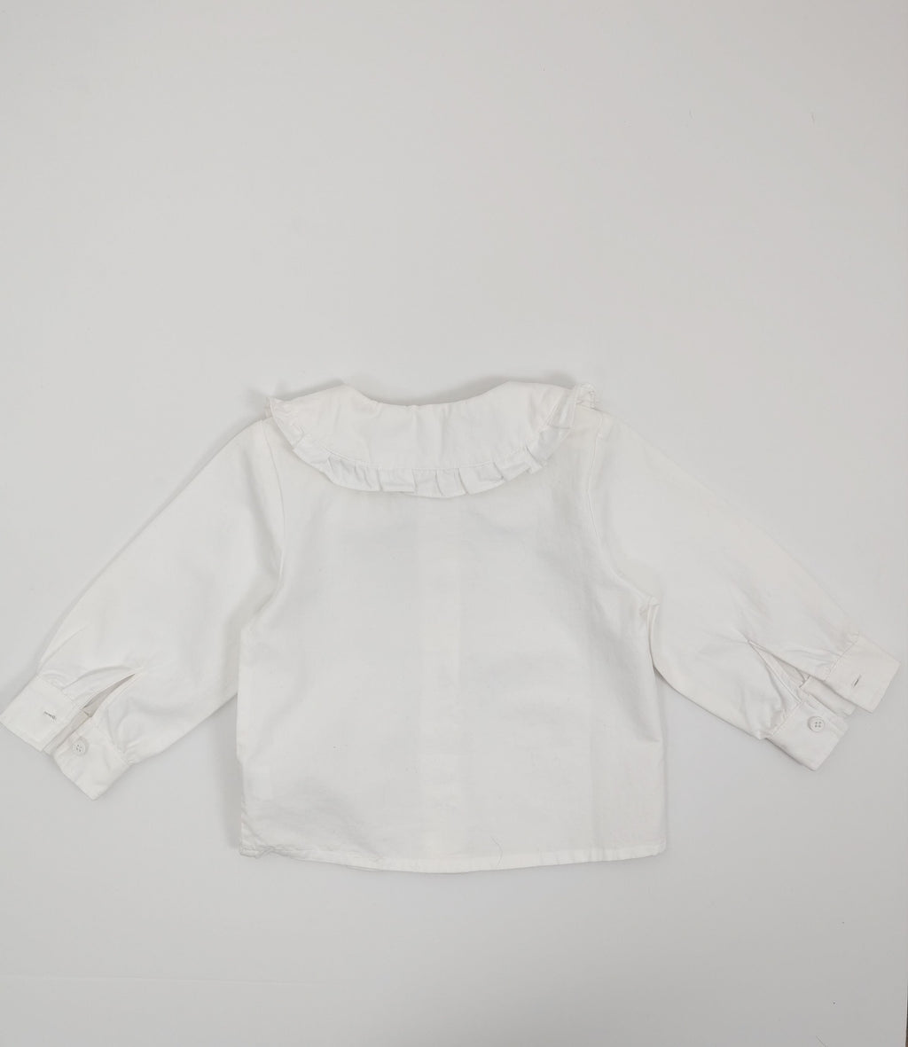 White Teddy Bear Shirt with Gray Noeud Papillon