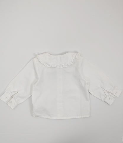 White Teddy Bear Shirt with Gray Noeud Papillon