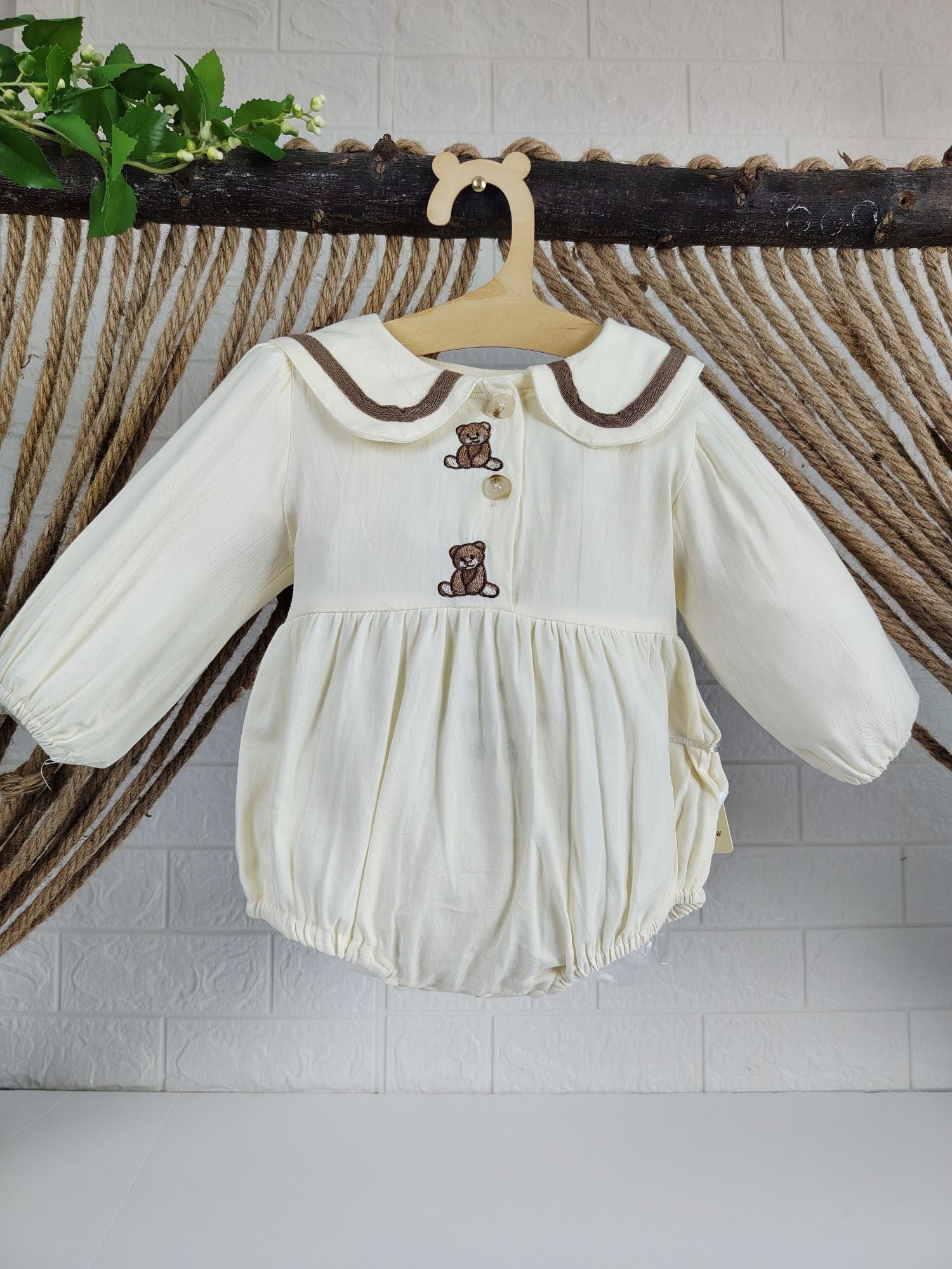 Beige Teddy Romper