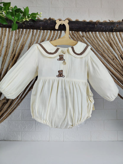 Beige Teddy Romper