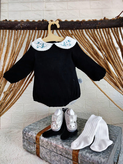 Black & White Collar Classy Romper