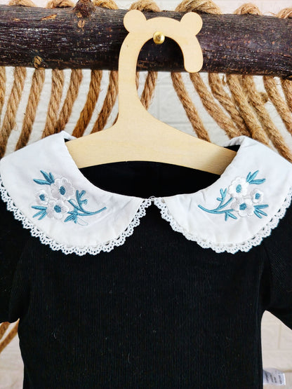 Black & White Collar Classy Romper