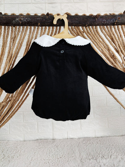 Black & White Collar Classy Romper