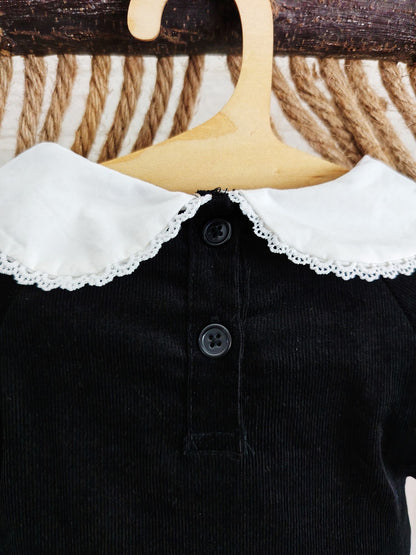 Black & White Collar Classy Romper