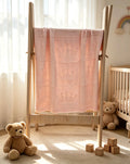 100% Pink Knitted Cotton Blanket