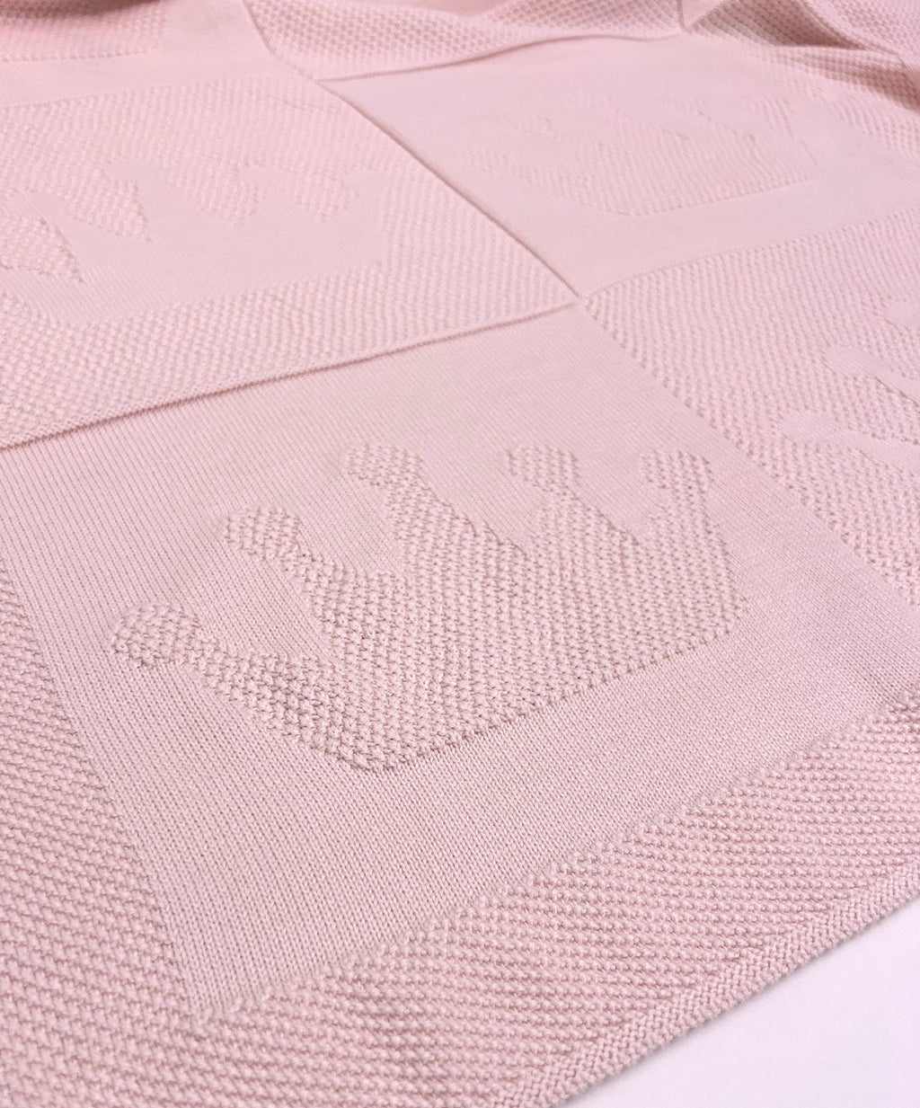 100% Pink Knitted Cotton Blanket