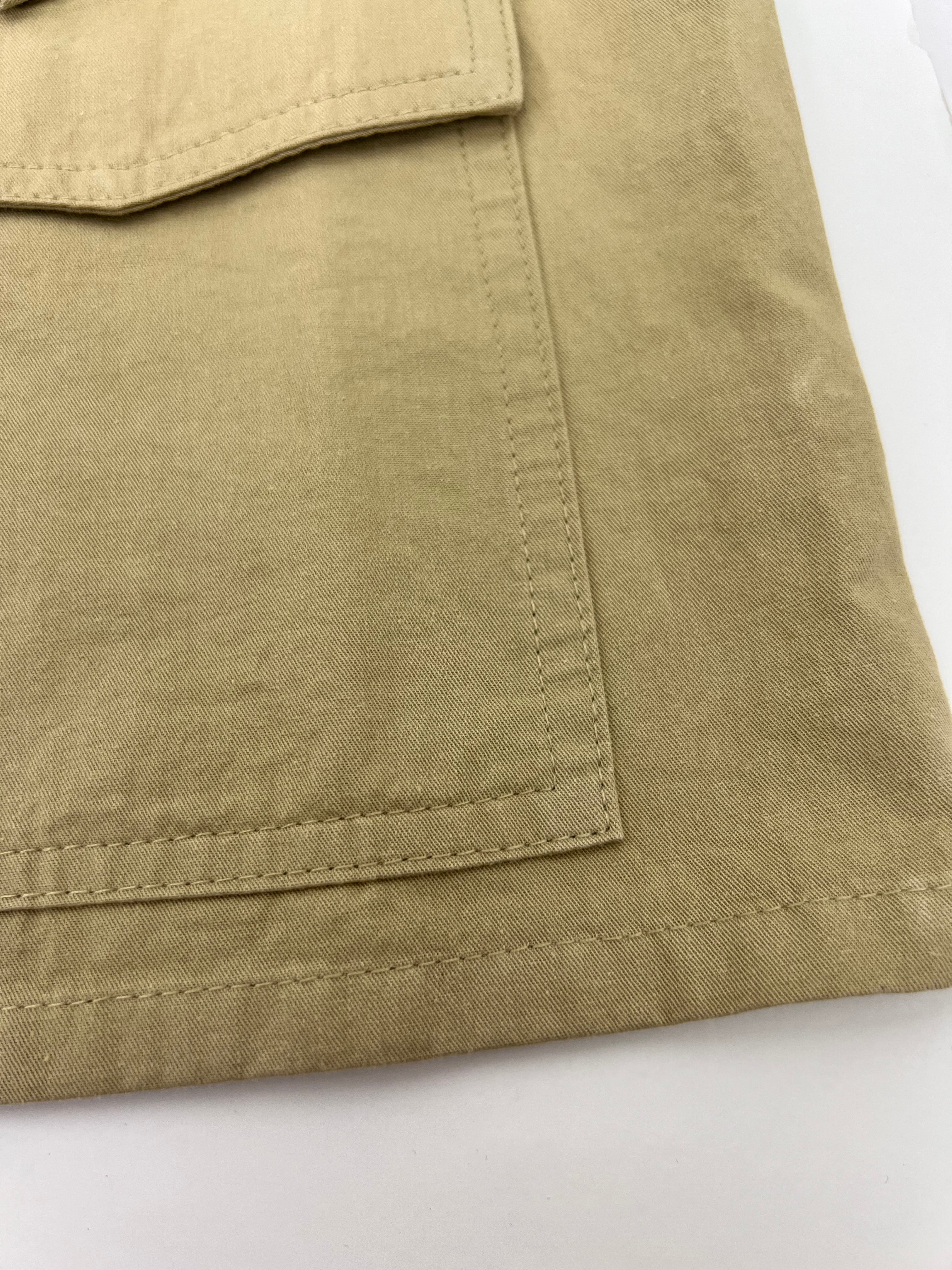 Beige Oversize Short Sleeve Shirt