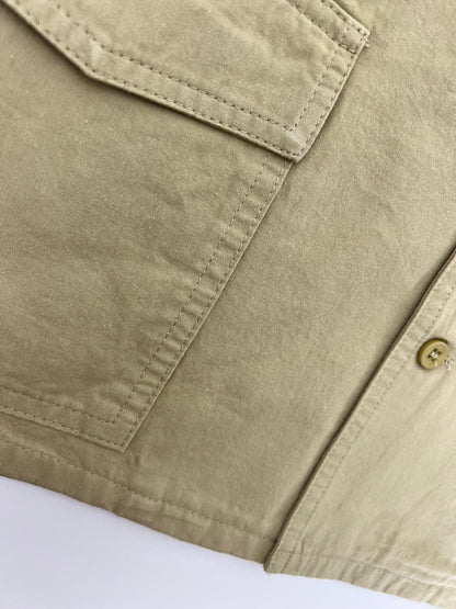 Beige Oversize Short Sleeve Shirt