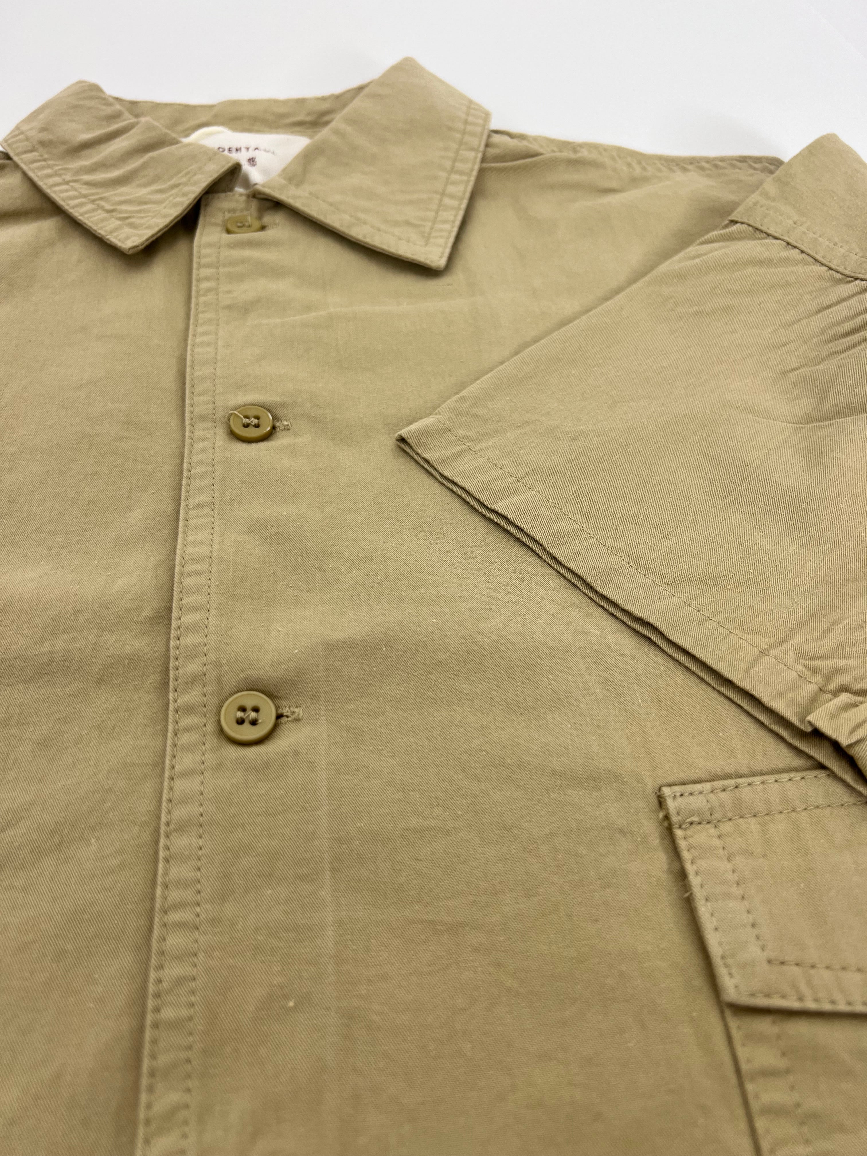 Beige Oversize Short Sleeve Shirt