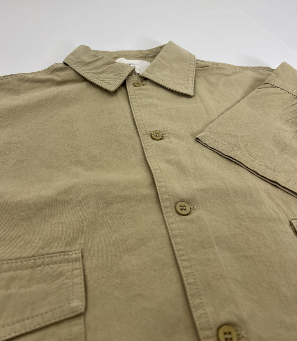 Beige Oversize Short Sleeve Shirt