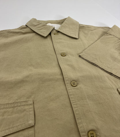 Beige Oversize Short Sleeve Shirt